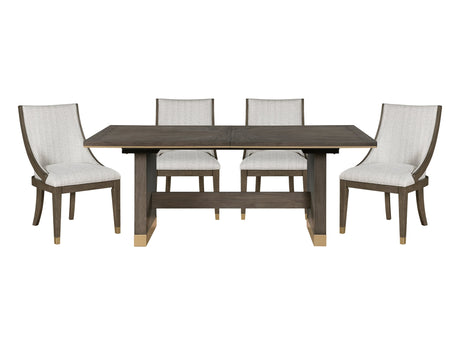 Griffin Brown/Beige 5-Piece Dining Table Set - Ornate Home