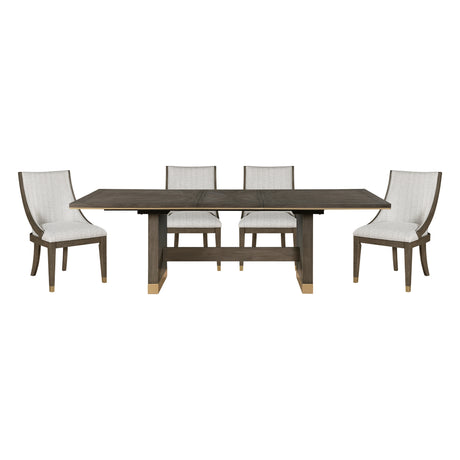 Griffin Brown/Beige 5-Piece Dining Table Set - Ornate Home