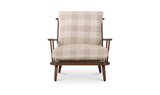 Griffin Light Brown Check Accent Chair - Ornate Home