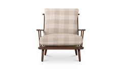 Griffin Light Brown Check Accent Chair - Ornate Home