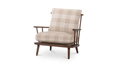 Griffin Light Brown Check Accent Chair - Ornate Home