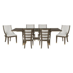 Griffin Silver 7pc Dining Set - Ornate Home