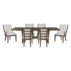 Griffin Silver 7pc Dining Set - Ornate Home