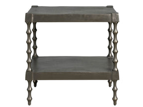 Griffith Park Graphite Brass Side Table - Ornate Home