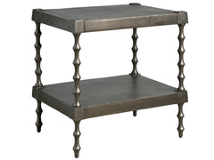 Griffith Park Graphite Brass Side Table - Ornate Home