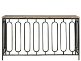Griffith Park Gray Travertine/Oil Rubbed Bronze Console - Ornate Home