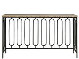 Griffith Park Gray Travertine/Oil Rubbed Bronze Console - Ornate Home