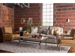 Griffith Park Gray Travertine/Oil Rubbed Bronze End Table - Ornate Home