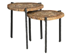 Griffith Park Natural Stone/Aged Bronze Bunching Tables - Ornate Home
