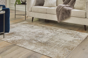 Grifflain Tan/Brown/Gray 5' x 7' Rug - Ornate Home