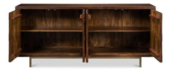 Griglia Brown Four Door Sideboard - Ornate Home