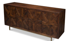Griglia Brown Four Door Sideboard - Ornate Home