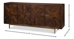 Griglia Brown Four Door Sideboard - Ornate Home