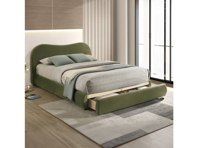 Grimsby Olive Green E.King Bed - Ornate Home