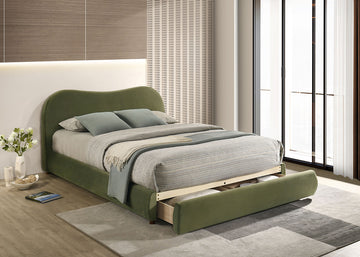 Grimsby Olive Green Queen Bed - Ornate Home