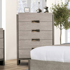 Grimsby Stone Gray Queen 5 Piece Bedroom Set w/Chest - Ornate Home