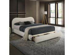 Grimsby White E.King Bed - Ornate Home