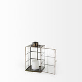 Grimwig Gold Small Lantern with Sheet Base Without Bevel - Ornate Home
