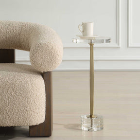 Groove Gold Crystal Drink Table - Ornate Home