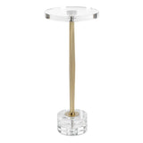 Groove Gold Crystal Drink Table - Ornate Home