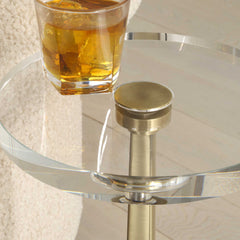 Groove Gold Crystal Drink Table - Ornate Home