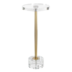 Groove Gold Crystal Drink Table - Ornate Home