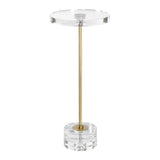 Groove Gold Crystal Drink Table - Ornate Home