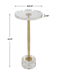 Groove Gold Crystal Drink Table - Ornate Home