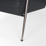 Grosjean Black Leather Accent Chair - Ornate Home
