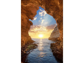 Grotto Sunset Tempered Glass w / Foil Wall Art - Ornate Home