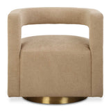 Grounded Brown Modern Swivel Chair - Ornate Home