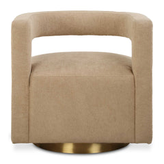 Grounded Brown Modern Swivel Chair - Ornate Home
