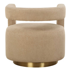 Grounded Brown Modern Swivel Chair - Ornate Home