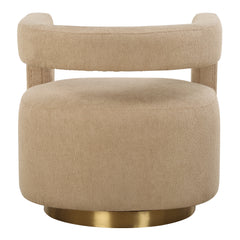 Grounded Brown Modern Swivel Chair - Ornate Home