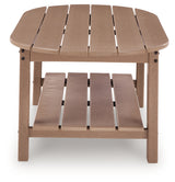 Grover Beach Driftwood Oval Cocktail Table - Ornate Home