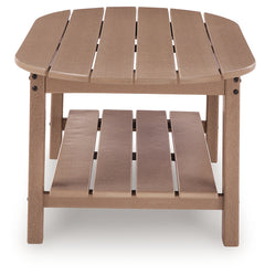 Grover Beach Driftwood Oval Cocktail Table - Ornate Home