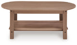 Grover Beach Driftwood Oval Cocktail Table - Ornate Home