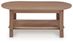 Grover Beach Driftwood Oval Cocktail Table - Ornate Home
