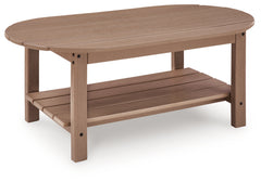 Grover Beach Driftwood Oval Cocktail Table - Ornate Home