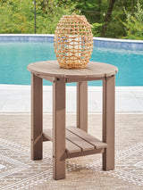 Grover Beach Driftwood Oval End Table - Ornate Home
