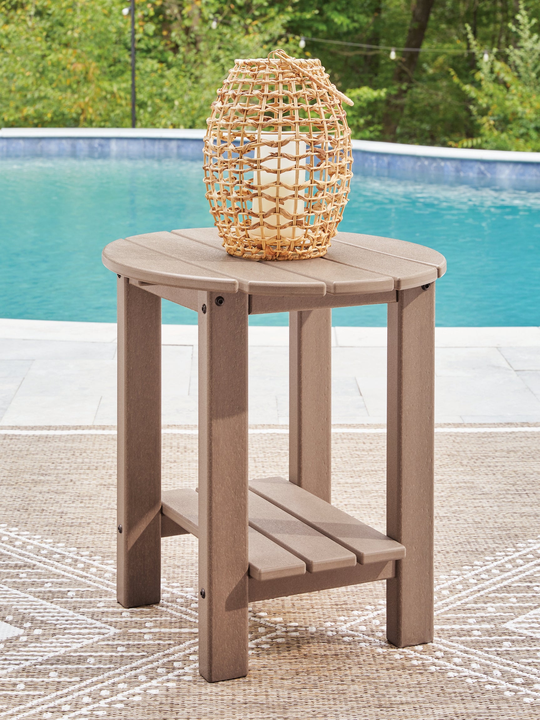 Grover Beach Driftwood Oval End Table - Ornate Home