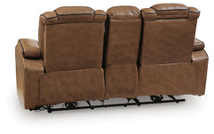 Gruaro Amber Power Reclining Loveseat with Console - Ornate Home