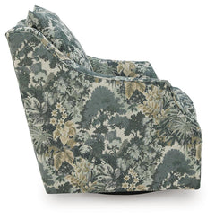 Gubbins Blue/Green/Yellow Swivel Accent Chair - Ornate Home