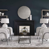 Guerina White Scalloped Lamp - Ornate Home
