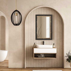 Guerra Walnut/Brass Mirror - Ornate Home