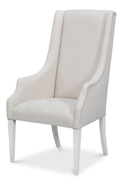 Guildford Cortina White/Taupe Captains Chair - Ornate Home