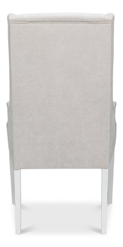 Guildford Cortina White/Taupe Captains Chair - Ornate Home