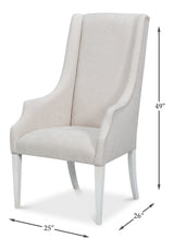 Guildford Cortina White/Taupe Captains Chair - Ornate Home
