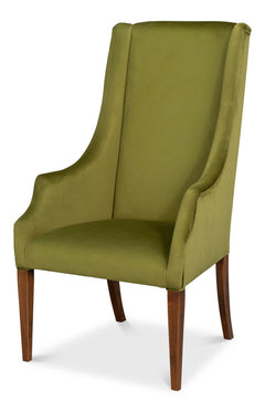 Guildford Noce Anticato/Green Velvet Captains Chair - Ornate Home
