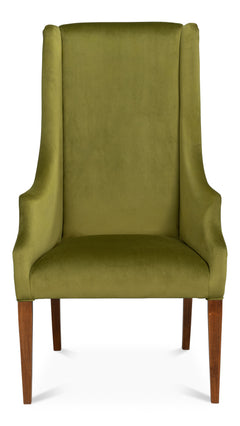 Guildford Noce Anticato/Green Velvet Captains Chair - Ornate Home